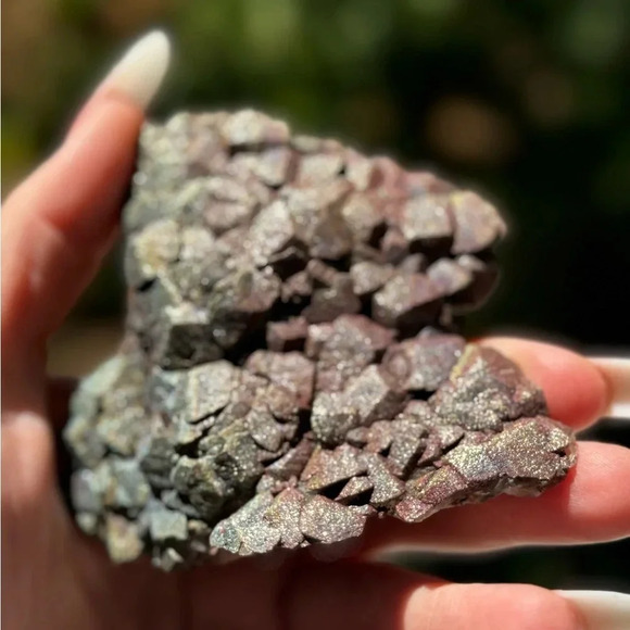 Rainbow Pyrite Rose Calcite Rare Mineral Crystal House of Gems 💎 - Picture 5 of 7